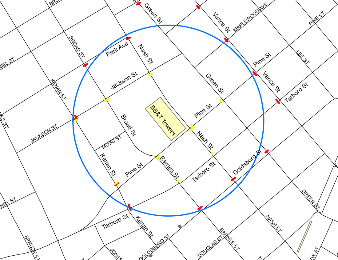 Street Closure Map for Towers Demolition