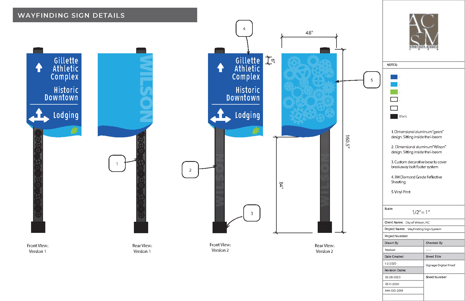 New Wayfinding Pole Corridor Sign