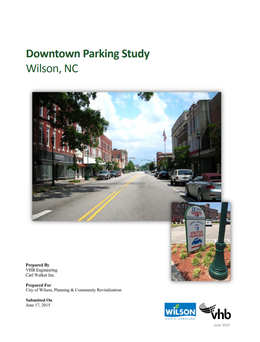 Downtown parking study cover