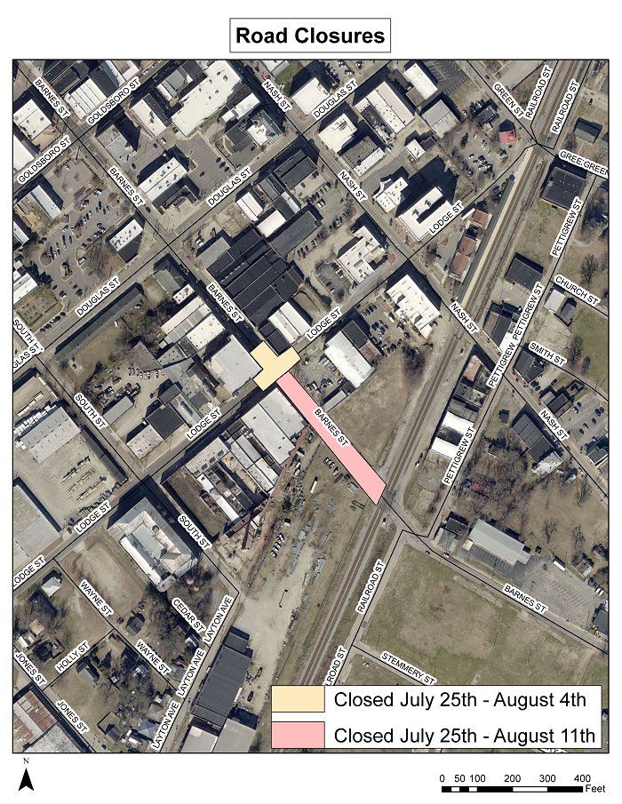 Downtown RoadClosure map