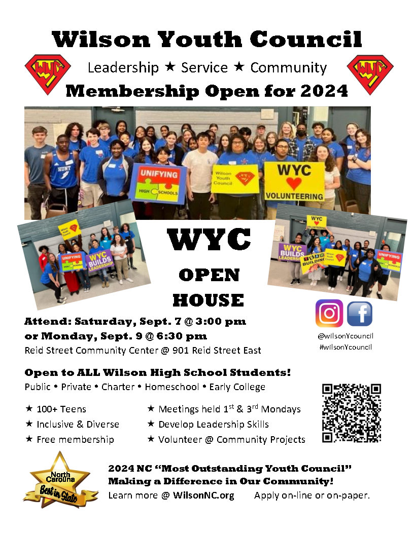 2024 WYC Open House flyer pg 1 (002) Wilson Youth Council